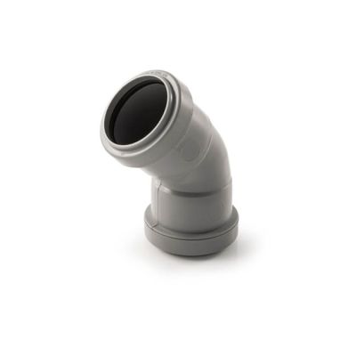 Push-fit Obtuse Bend - 45° x 40mm Grey