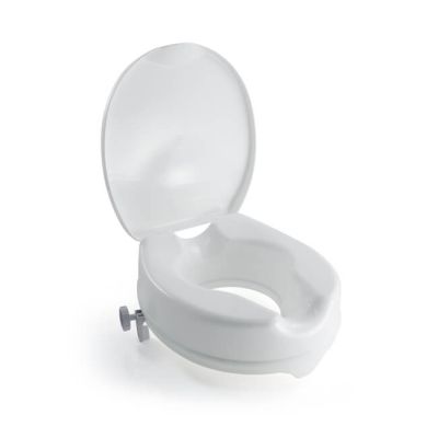 Raised Toilet Seat - 100mm (4") Seat with Lid