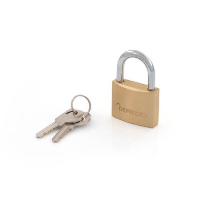 Defender Solid Brass Padlock - 40mm Keyed Alike