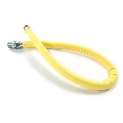Steel Convoluted Hose 4ft x 3/4" Unbraided Male Adaptor