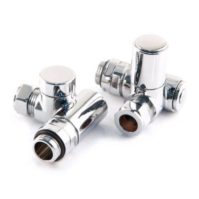 Towel Rail Dual Fuel Corner Valve - Pair