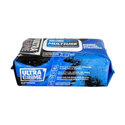 Ultragrime Pro XXL Cloth Wipes - Pack of 100